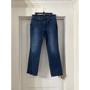 NYDJ Jeans Womens 12 Marilyn Straight High Rise Lift Tuck Stretch Faded Denim